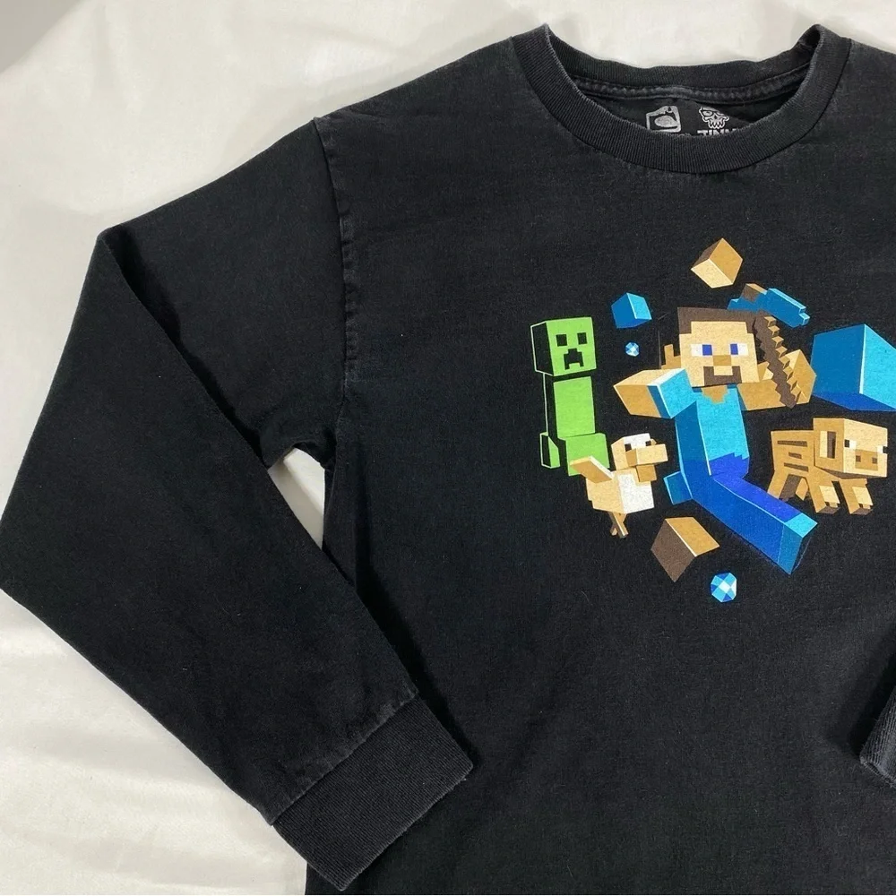 Mojang - Jinx Kid’s Minecraft Black Long Sleeve Tee